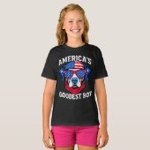 アメリカで最高の男の子犬 Tシャツ (正面フル)