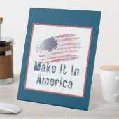 アメリカで様式化された旗を作る 台座サイン (インサイチュ)