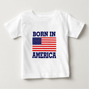 アメリカで生まれて下さい ベビーTシャツ
