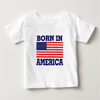 アメリカで生まれて下さい ベビーTシャツ