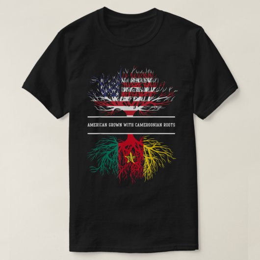 アメリカで育ちカメルーンのルーツを持つ  カメルーンの旗 Tシャツ (デザイン正面)