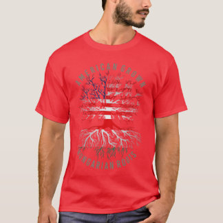 アメリカで育ったハンガリーの根を持つUSAハンガリーの旗 彼 Tシャツ