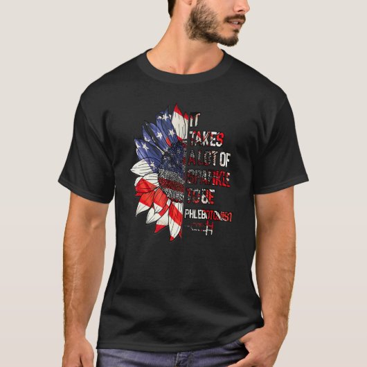 アメリカで臨床検査技師になるのはきらめきに満ちている Tシャツ (正面)