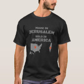 アメリカで販売されたエルサレムで作られたヘブライ人イスラエル Tシャツ (正面)