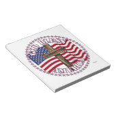 アメリカとアメリカとの十字架の神様の祝福50星 ノートパッド (アングル)
