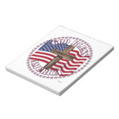 アメリカとアメリカとの十字架の神様の祝福50星 ノートパッド (回転)