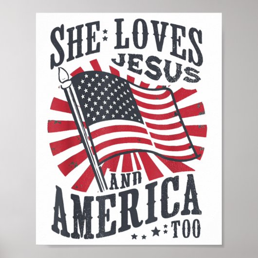 アメリカとイエスを愛し、アメリカ国旗を愛すジュウ4世 ポスター (正面)