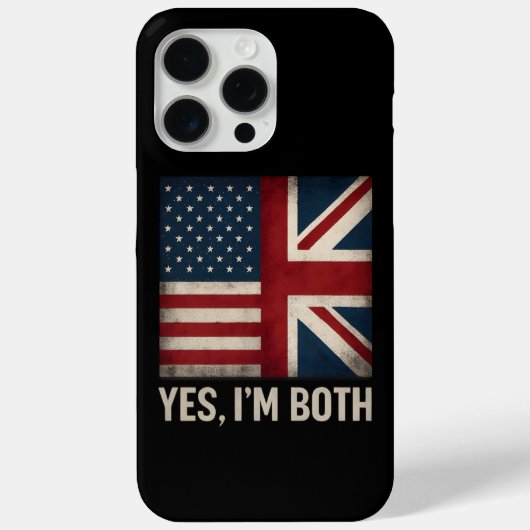 アメリカとイギリスの国旗を重ねたデザイン 英国人アメリカ人の自慢 Case-Mate iPhoneケース (裏面)