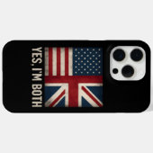 アメリカとイギリスの国旗を重ねたデザイン 英国人アメリカ人の自慢 Case-Mate iPhoneケース (裏面 (横))