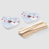 アメリカとイギリスの国旗、王室のハート結婚の ハンドファン (組立なし)