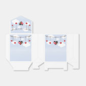 アメリカとイギリスの国旗、王室のハート結婚の フェイバーボックス (折り畳みなし)