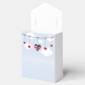 アメリカとイギリスの国旗、王室のハート結婚の フェイバーボックス (オープン)