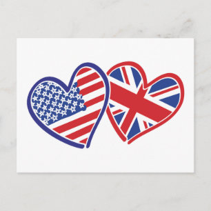 アメリカとイギリスの愛 ポストカード