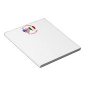 アメリカとイタリアの国籍 ヘリテージ ノートパッド (アングル)