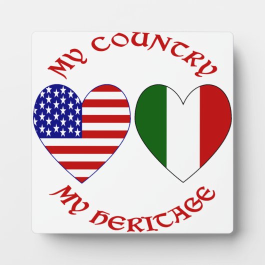 アメリカとイタリアの赤い国 heritage フォトプラーク (正面)