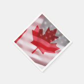 アメリカとカナダの国旗 スタンダードカクテルナプキン (角)