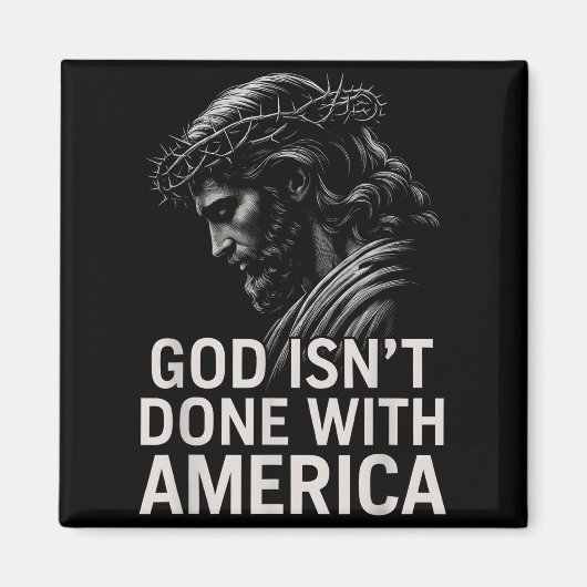 アメリカとキリスト教の信仰 Hugvyn God Isn’t Done With America マグネット (正面)