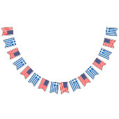 アメリカとギリシャ国際的の結婚式 バンティングフラッグ (全)