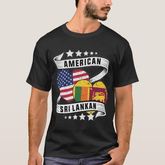 アメリカとスリランカのシャツ Tシャツ (正面)