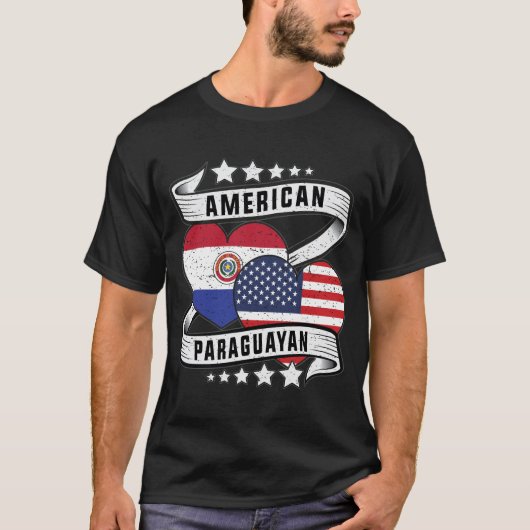 アメリカとパラグアイのシャツ Tシャツ (正面)