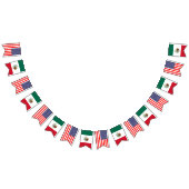 アメリカとメキシコの国際的結婚披露宴 バンティングフラッグ