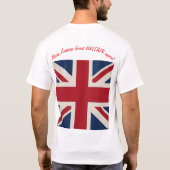 アメリカとユニオンジャックの旗のTシャツ Tシャツ (裏面)