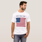 アメリカとユニオンジャックの旗のTシャツ Tシャツ (正面フル)