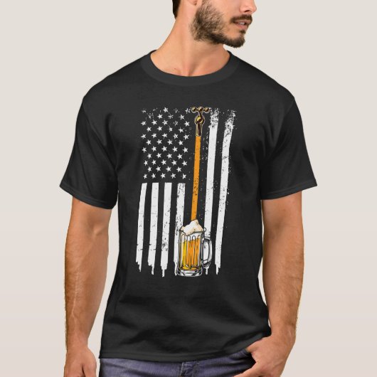 アメリカと国際的のアメリカハッピービールデー Tシャツ (正面)