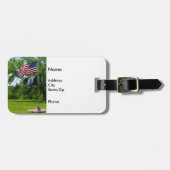 アメリカと捕虜の国旗 ラゲッジタグ (正面横)