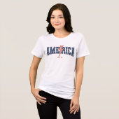 アメリカと稲妻ボルトシャツ トライブレンドTシャツ (正面全面)