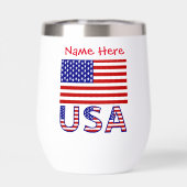 アメリカと統一された州アメリカ国旗の赤パーソナライズ (背面)