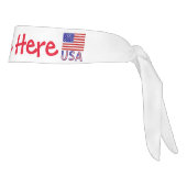 アメリカと統一された州アメリカ国旗の赤パーソナライズ タイヘッドバンド (回転90)