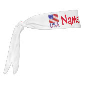 アメリカと統一された州アメリカ国旗の赤パーソナライズ タイヘッドバンド (回転270)