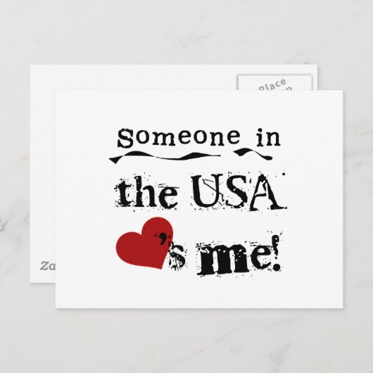 アメリカにいる誰かが私を愛している ポストカード (正面/裏面)