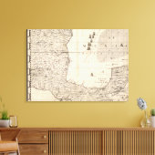 アメリカにおけるイギリス帝国の地図13 キャンバスプリント (インサイチュ (リビング))