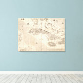 アメリカにおけるイギリス帝国の地図14 キャンバスプリント (インサイチュ (ウッドフロア))