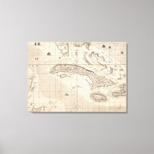 アメリカにおけるイギリス帝国の地図14 キャンバスプリント (正面)