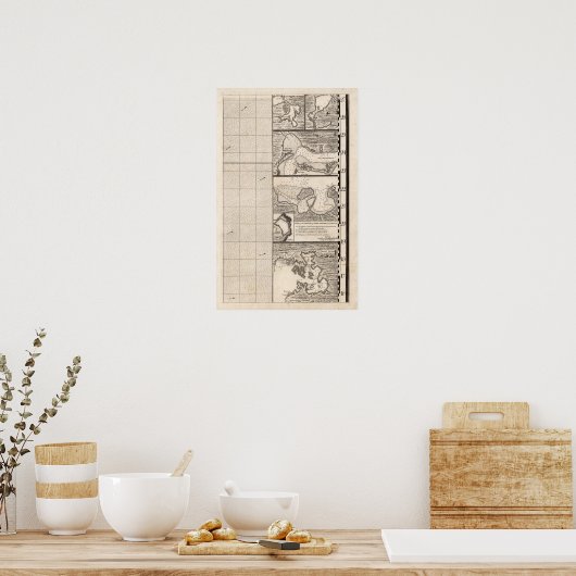 アメリカにおけるイギリス帝国の地図16 ポスター (キッチン)