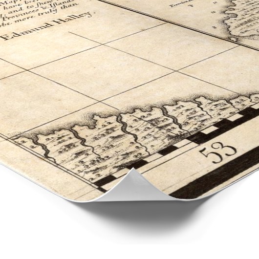 アメリカにおけるイギリス帝国の地図20 ポスター (角)