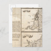 アメリカにおけるイギリス帝国の地図20 ポストカード (正面/裏面)