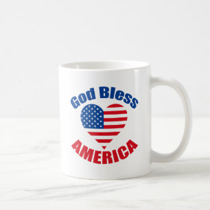 アメリカにかわいい愛国的クリスチャンを祝福 コーヒーマグカップ