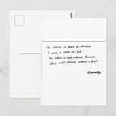 アメリカについて詩を書く ポストカード (正面/裏面)