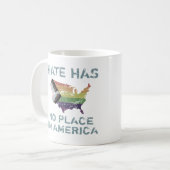 アメリカには憎しみは無い コーヒーマグカップ (正面左)