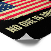 アメリカには王はいない、2024年米国国旗 ポスター (角)