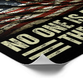 アメリカには誰も上に立たない王はいない ポスター (角)