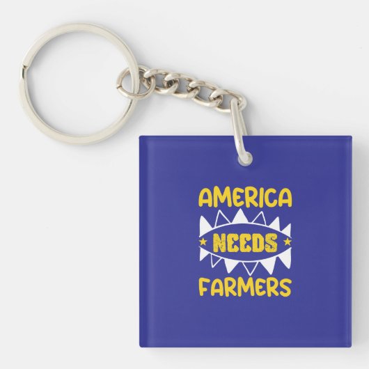 アメリカには農家が必要 キーホルダー (正面)