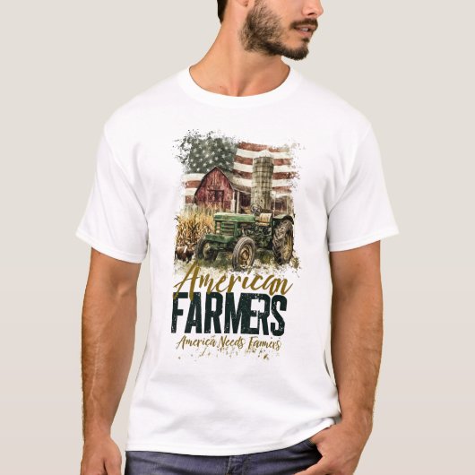 アメリカには農家が必要 Tシャツ (正面)
