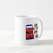 アメリカにチーズ切札のおもしろいなユーモアに再度火格子を付けさせます コーヒーマグカップ (正面右)