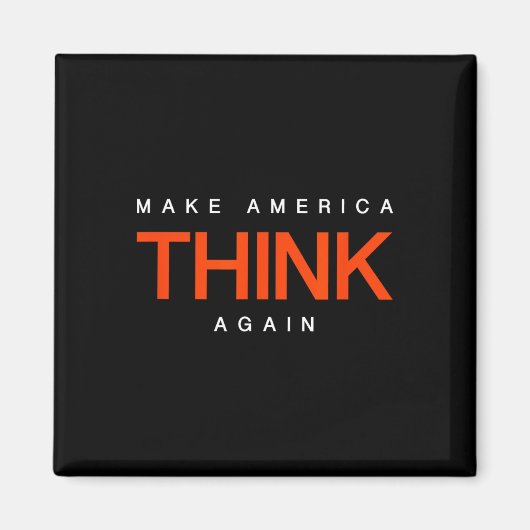 アメリカに反省を促そう - トランプ反対抗議Tシャツ マグネット (正面)
