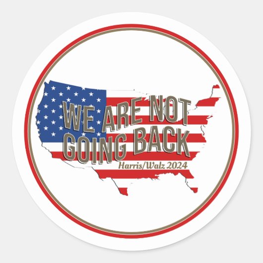 アメリカに戻らない ラウンドシール (正面)